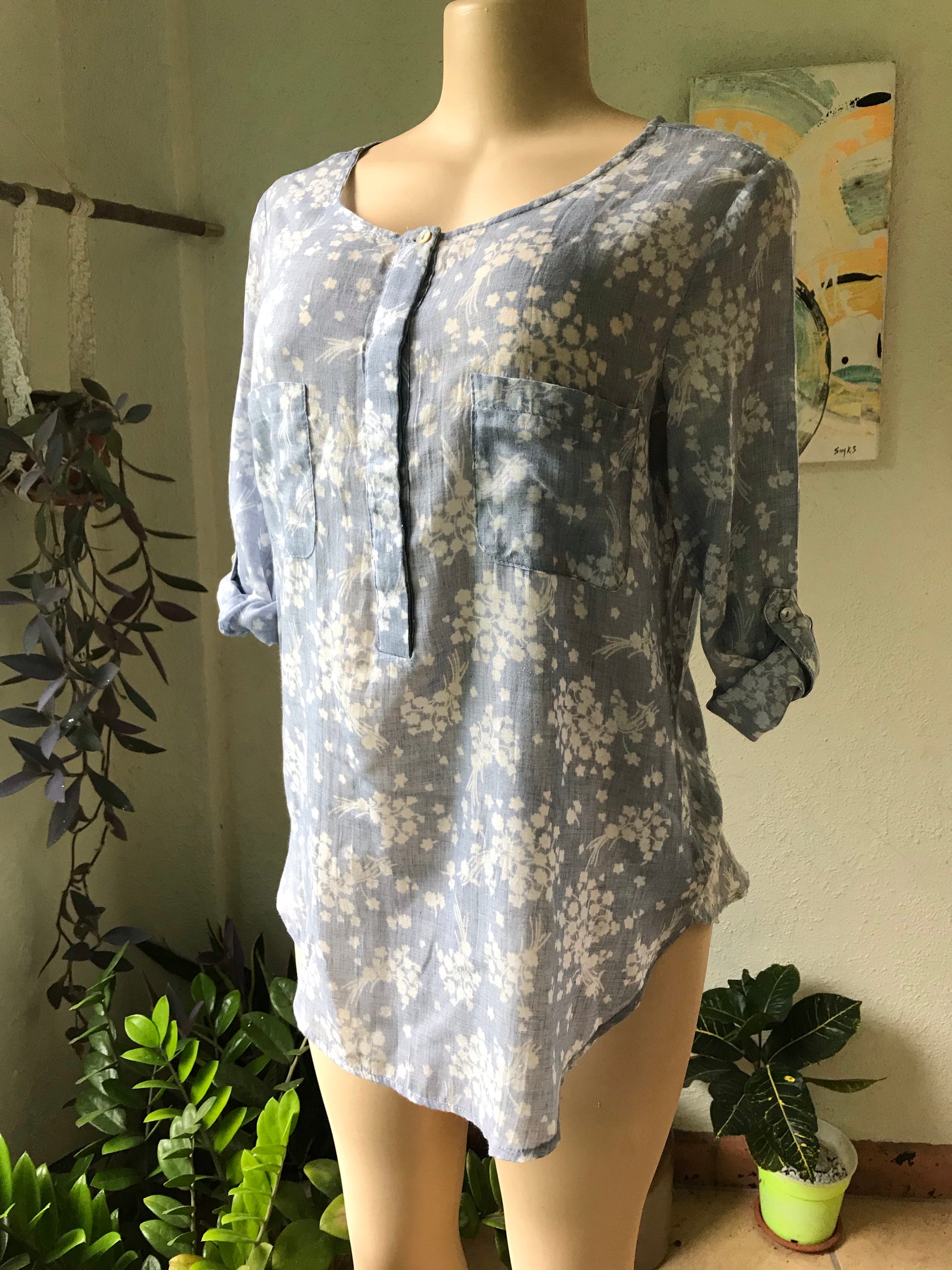 Soft Easy Wear Blouse Blue