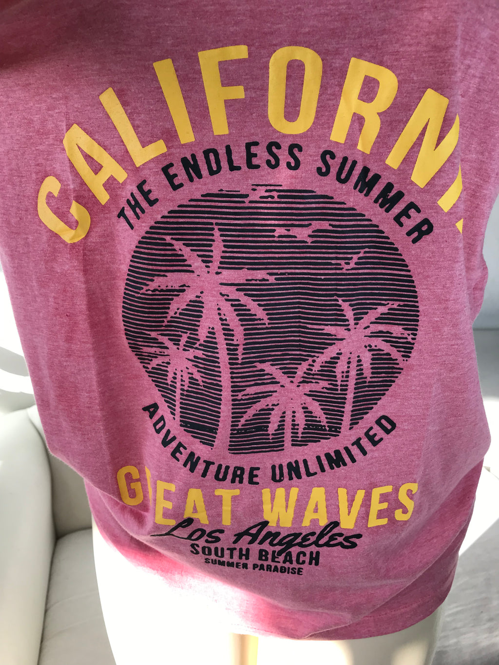 New Forever 21 Coral California Waves Sleeveless Tank Tee Unisex - M  +++