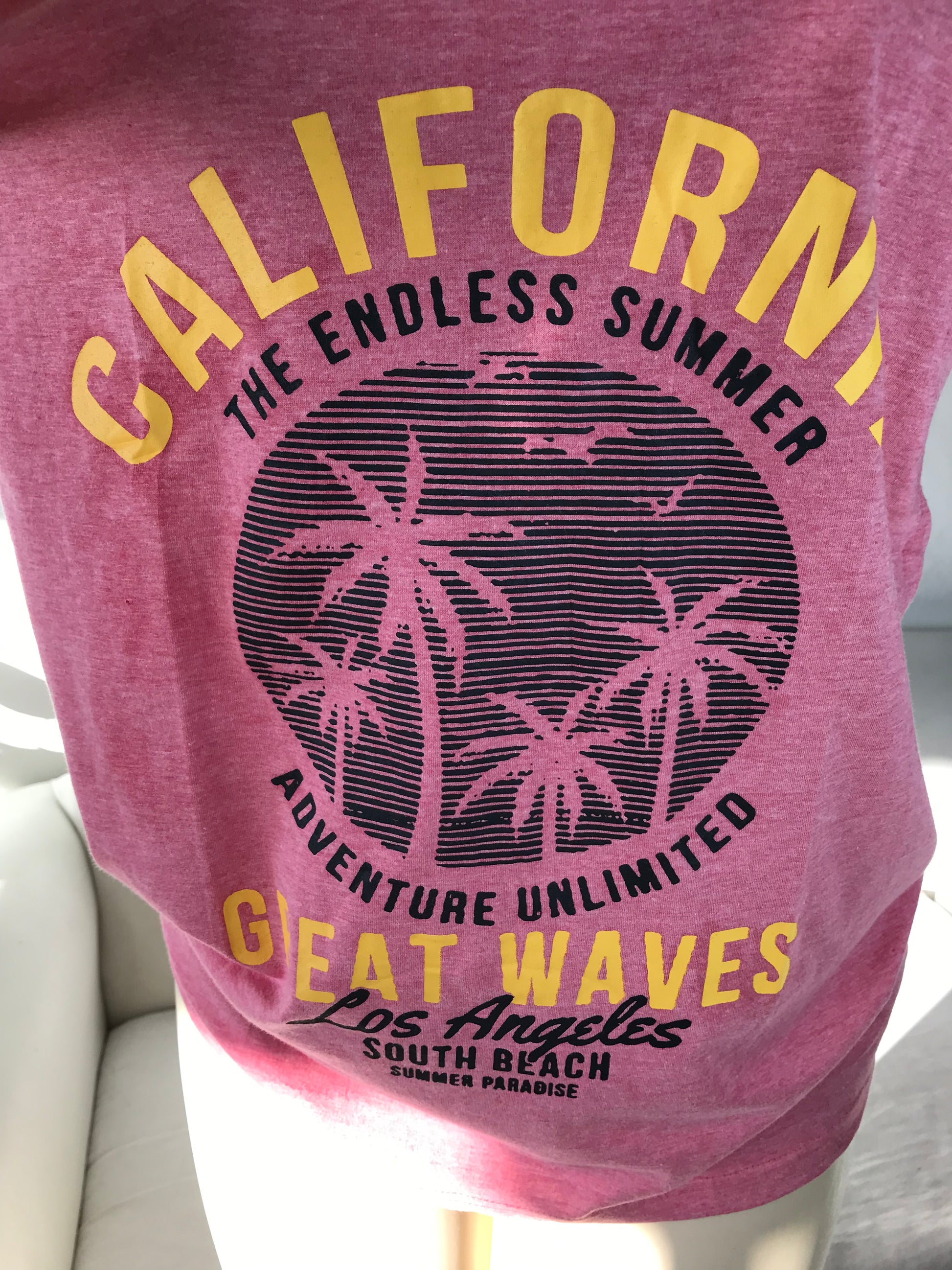 New Forever 21 Coral California Waves Sleeveless Tank Tee Unisex - M  +++