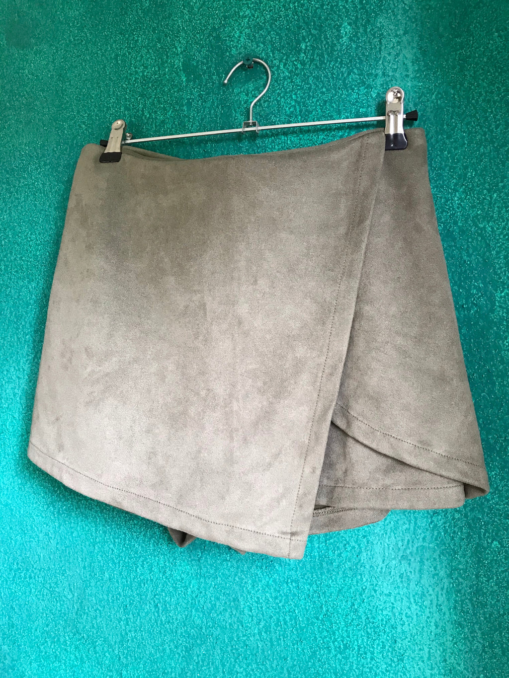 Charlotte Russe Suade High Waist Army Green Skort