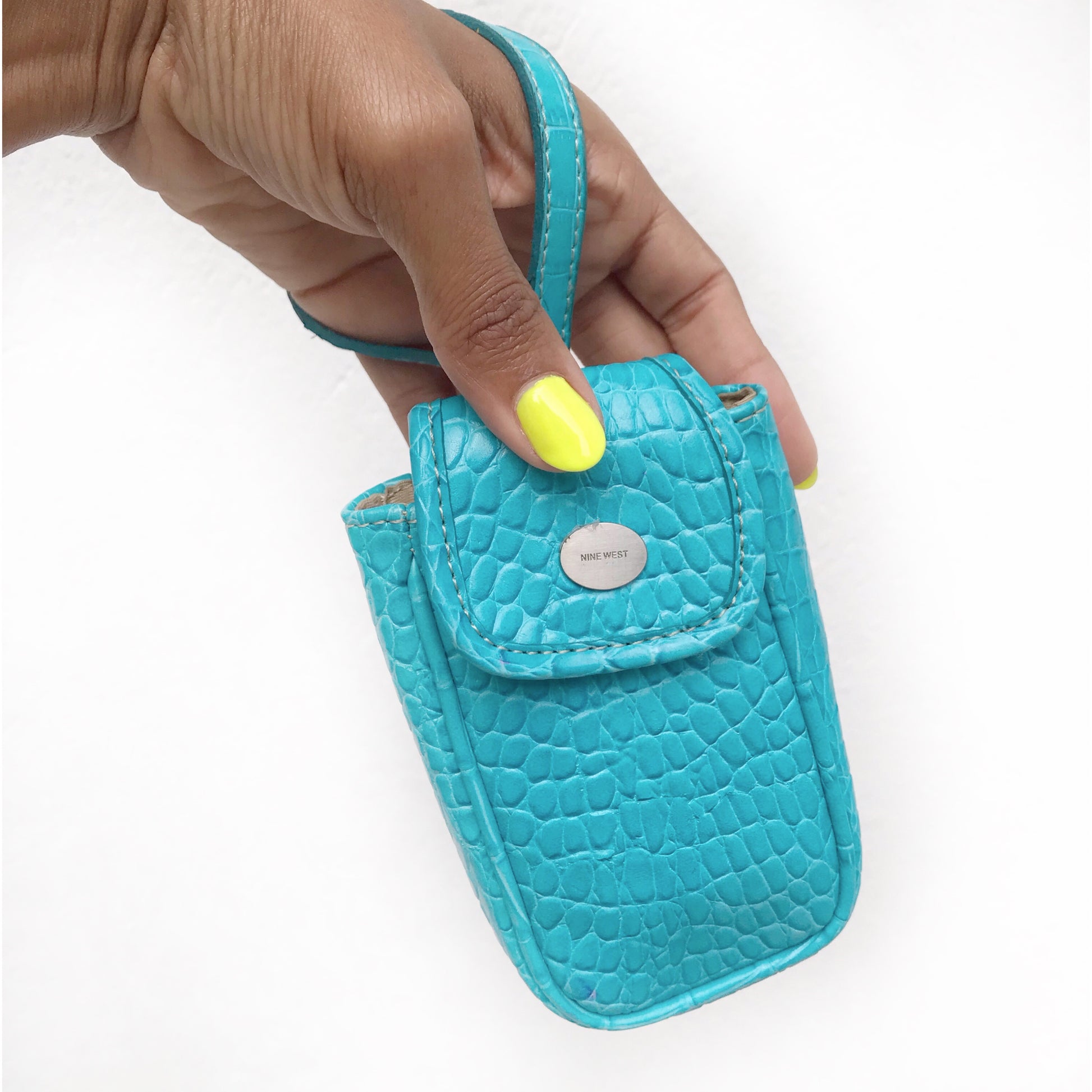 Nine West Coral Blue Wristlet
