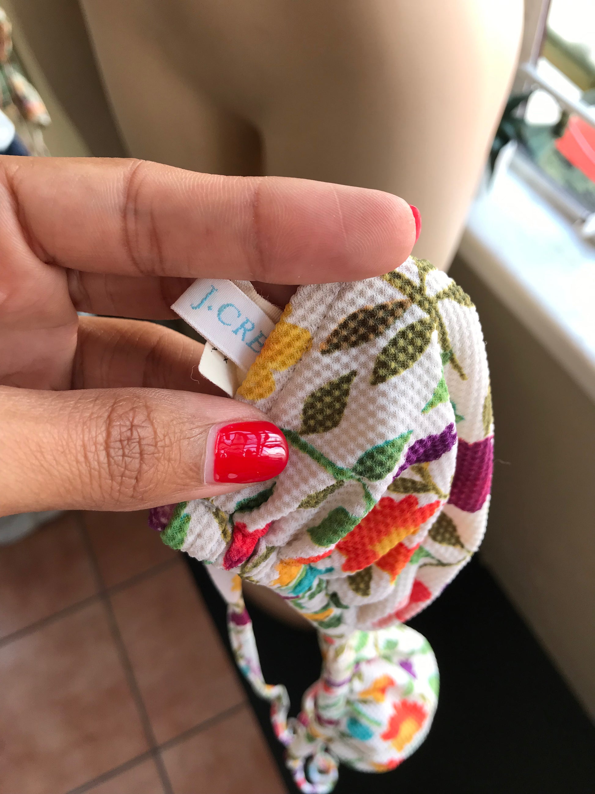 J Crew Floral Swimsuit Top - M