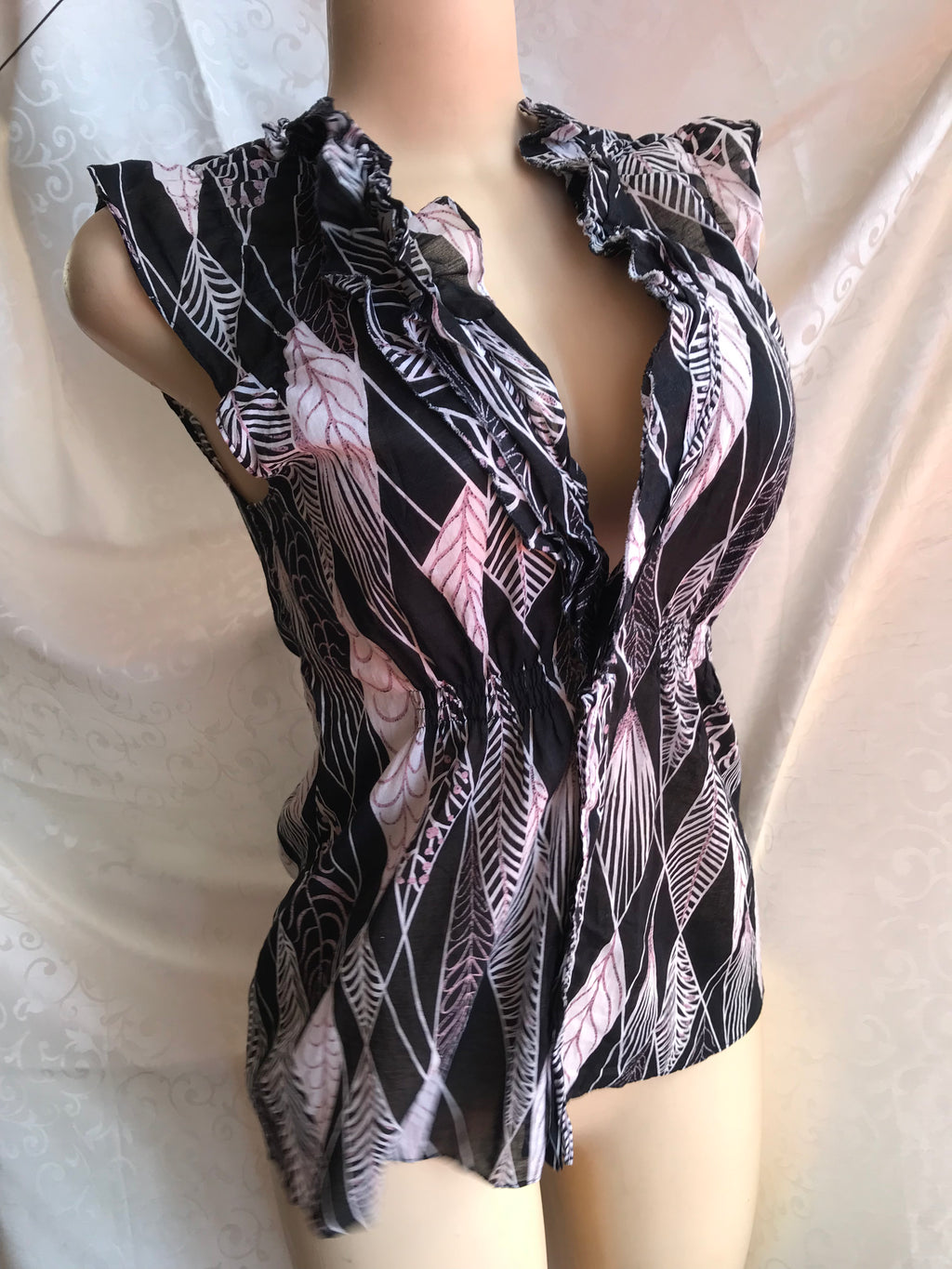 Retro BCBG Leaf print 100% Cotton