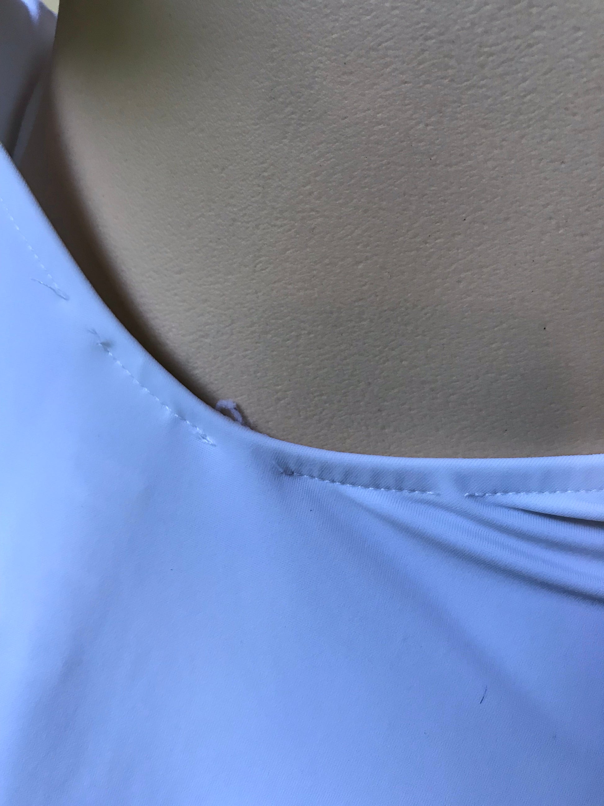 White One Piece Swim Suit Low Back