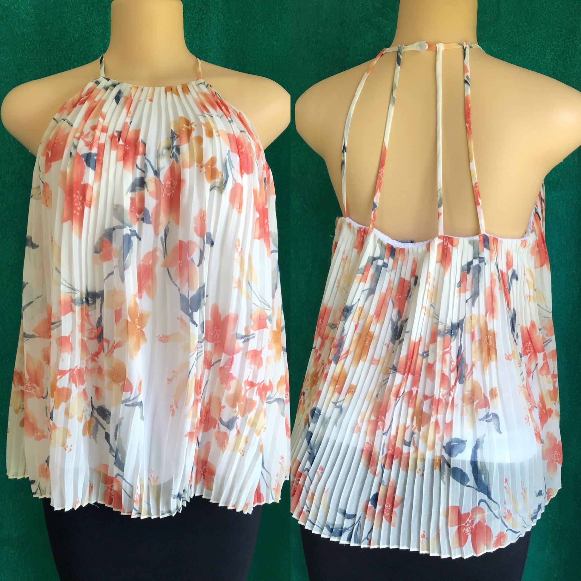 New Charlotte Russe Floral Pleat Blouse