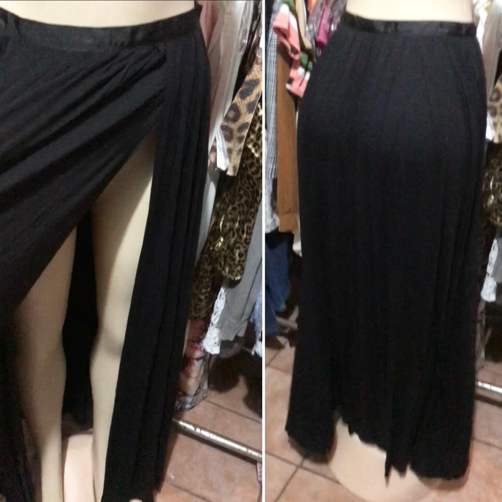 Sexy High Double Split Maxi Skirt Soft