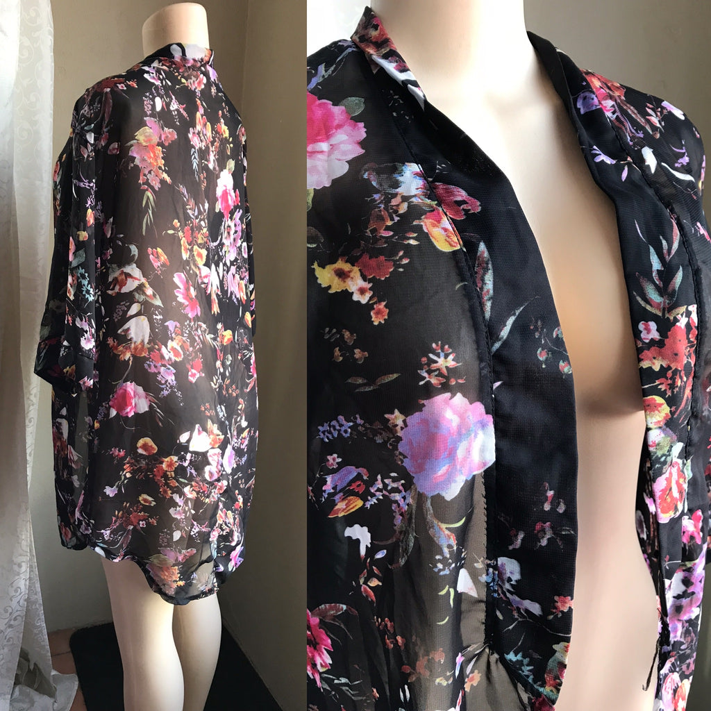 Sheer Floral Fashion Kimono