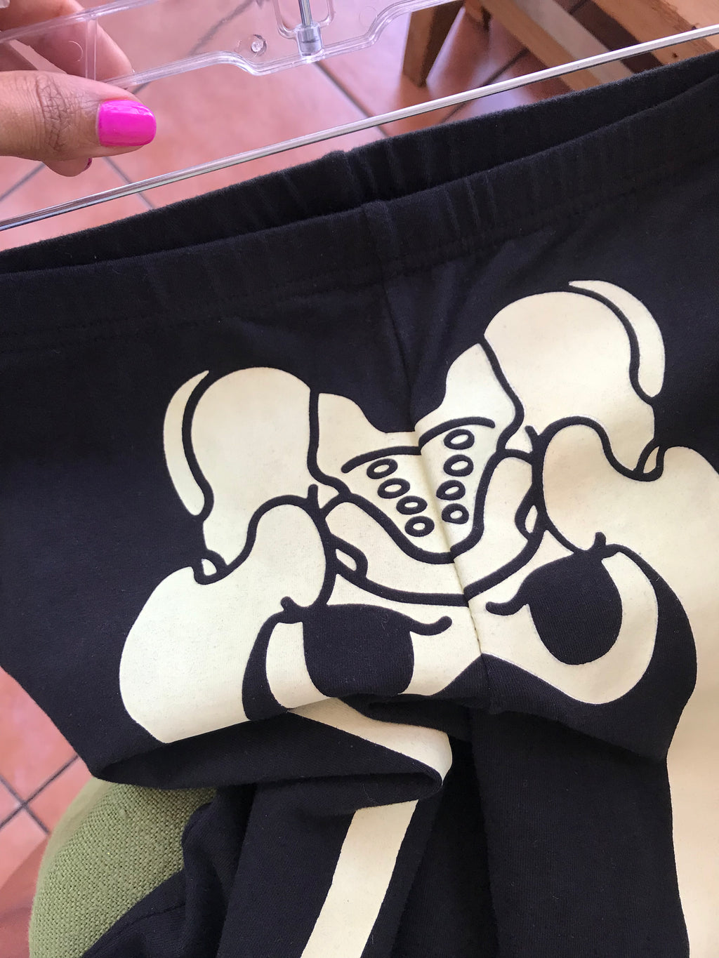 Black Punk Skelleton Leggings - M
