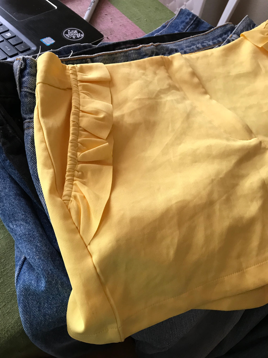 New Lemon Yellow Tailored Shorts - L