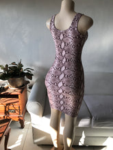 Load image into Gallery viewer, New Blush Pink Snakeskin Bodycon Dress Soft - S
