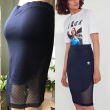 Load image into Gallery viewer, New Adidas Navy Mesh Skirt Fitted
