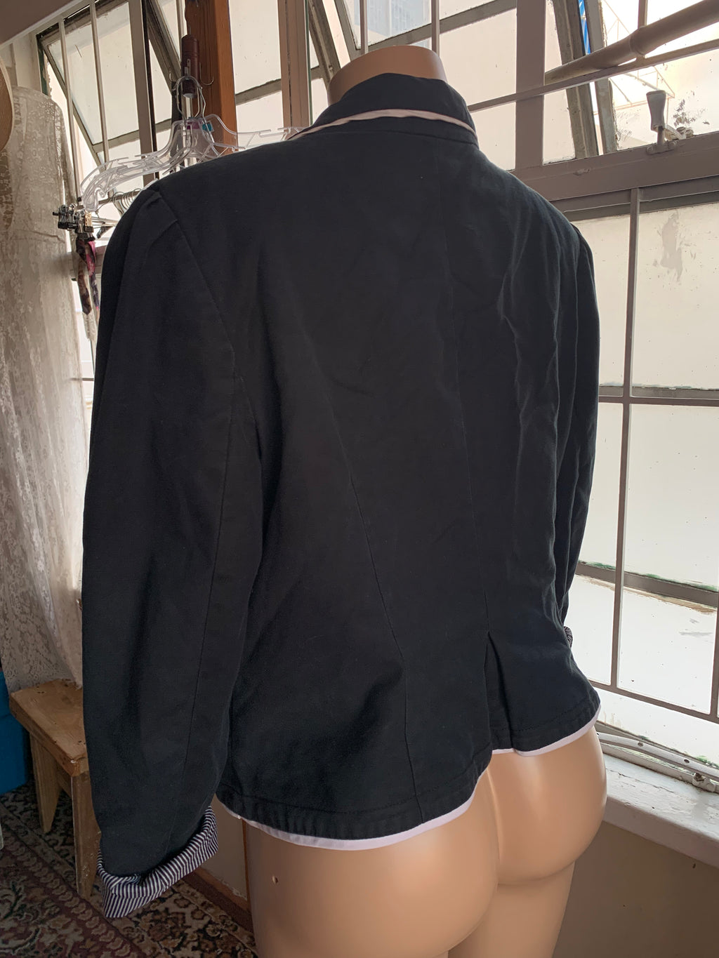 Black Blazer w Zip Pocket - /XL/