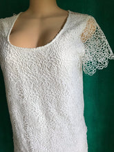 Load image into Gallery viewer, White Rose Lace Sheer Back Dress
