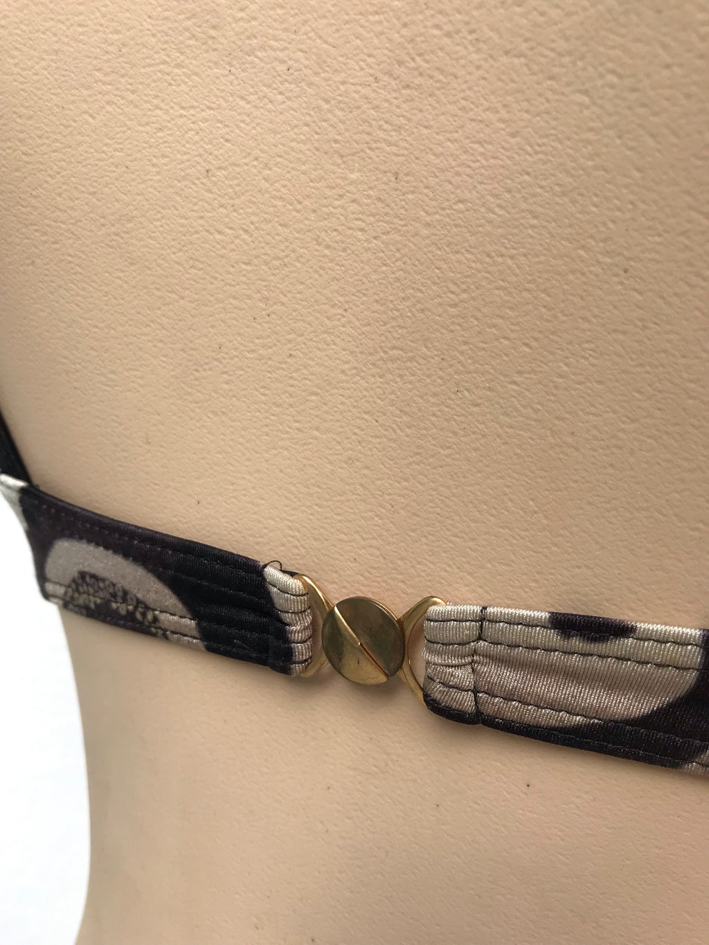 Brown Animal Print Bikini Top Bra Style