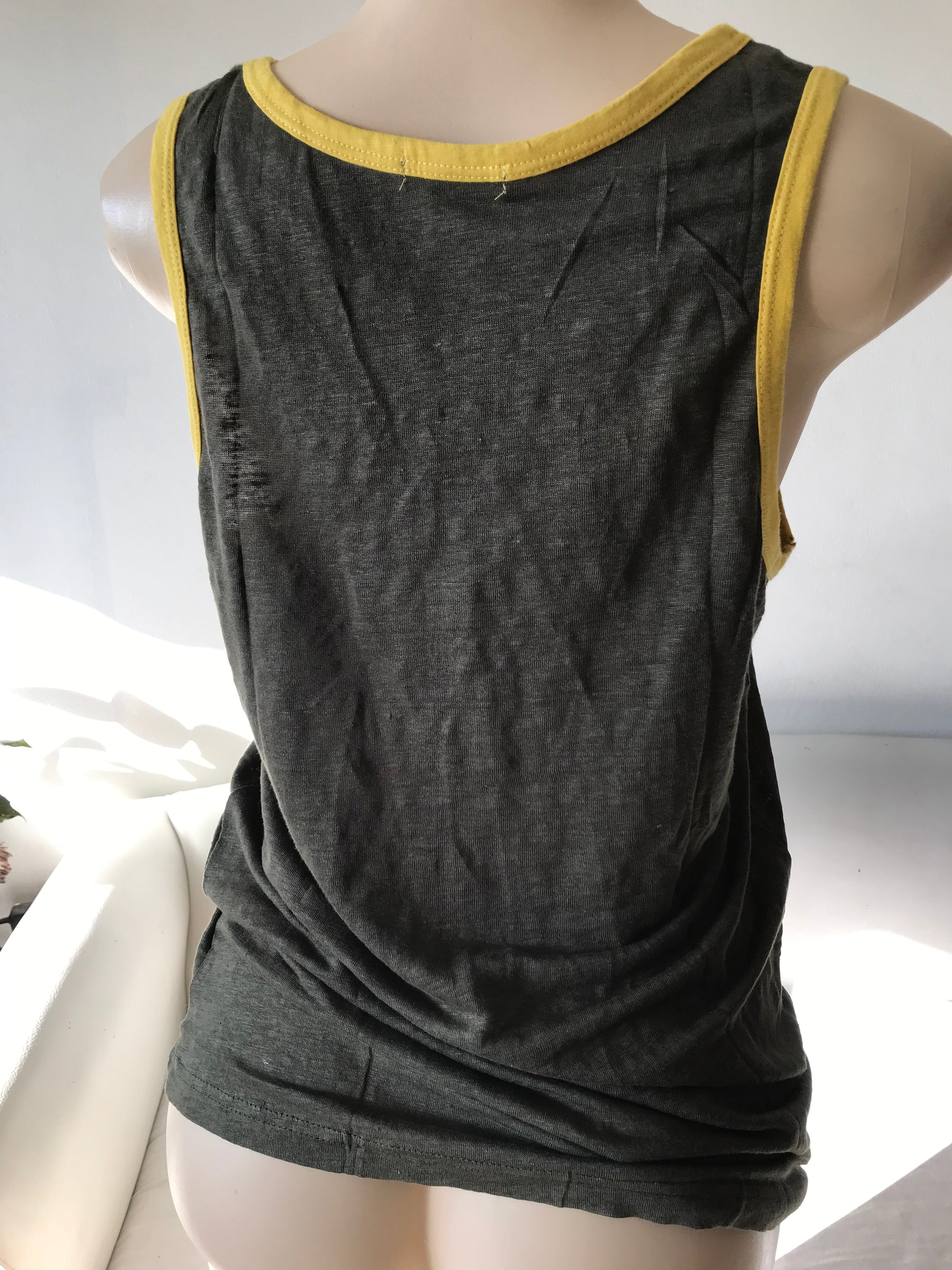 New Forever 21 Earth Green Skateboarding Sleeveless Tank Tee Unisex - L & XL