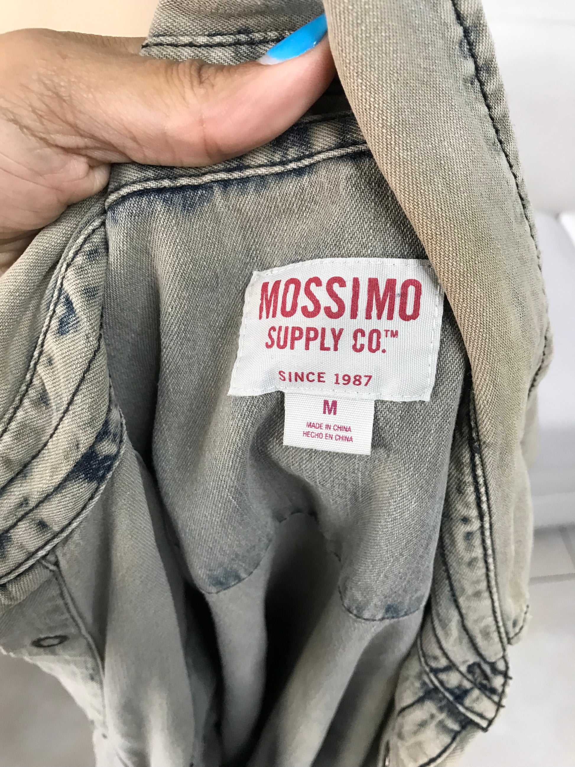 Mossimo Supply Co Denim Shirt Earth Tone Mens - M