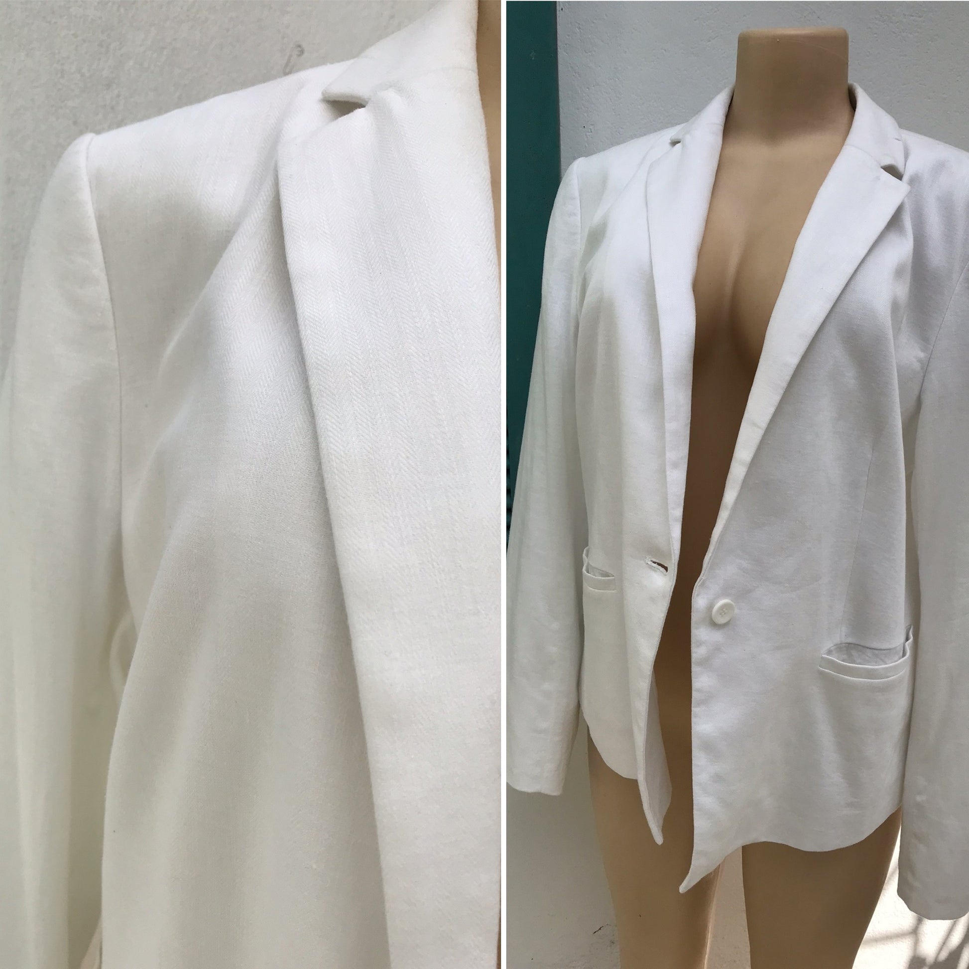 Ann Taylor White Professional Blazer - L