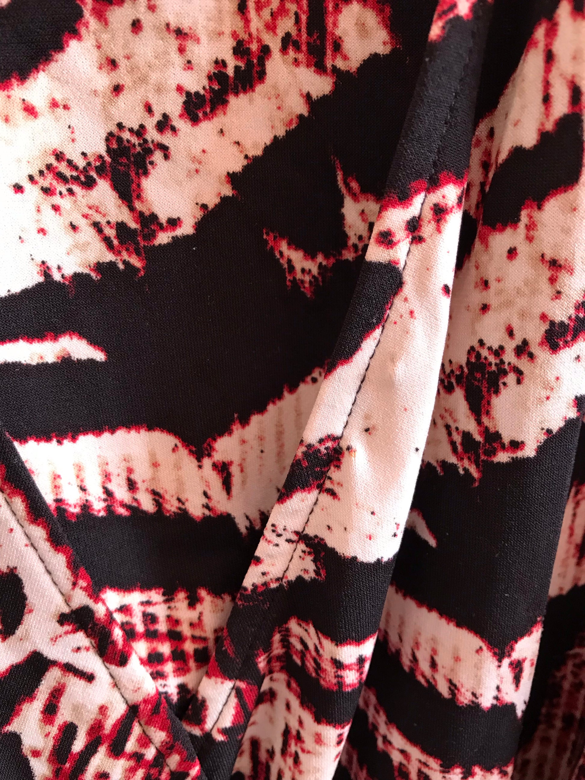 Calvin Klein Stretchy Print Blouse Gold Hardware