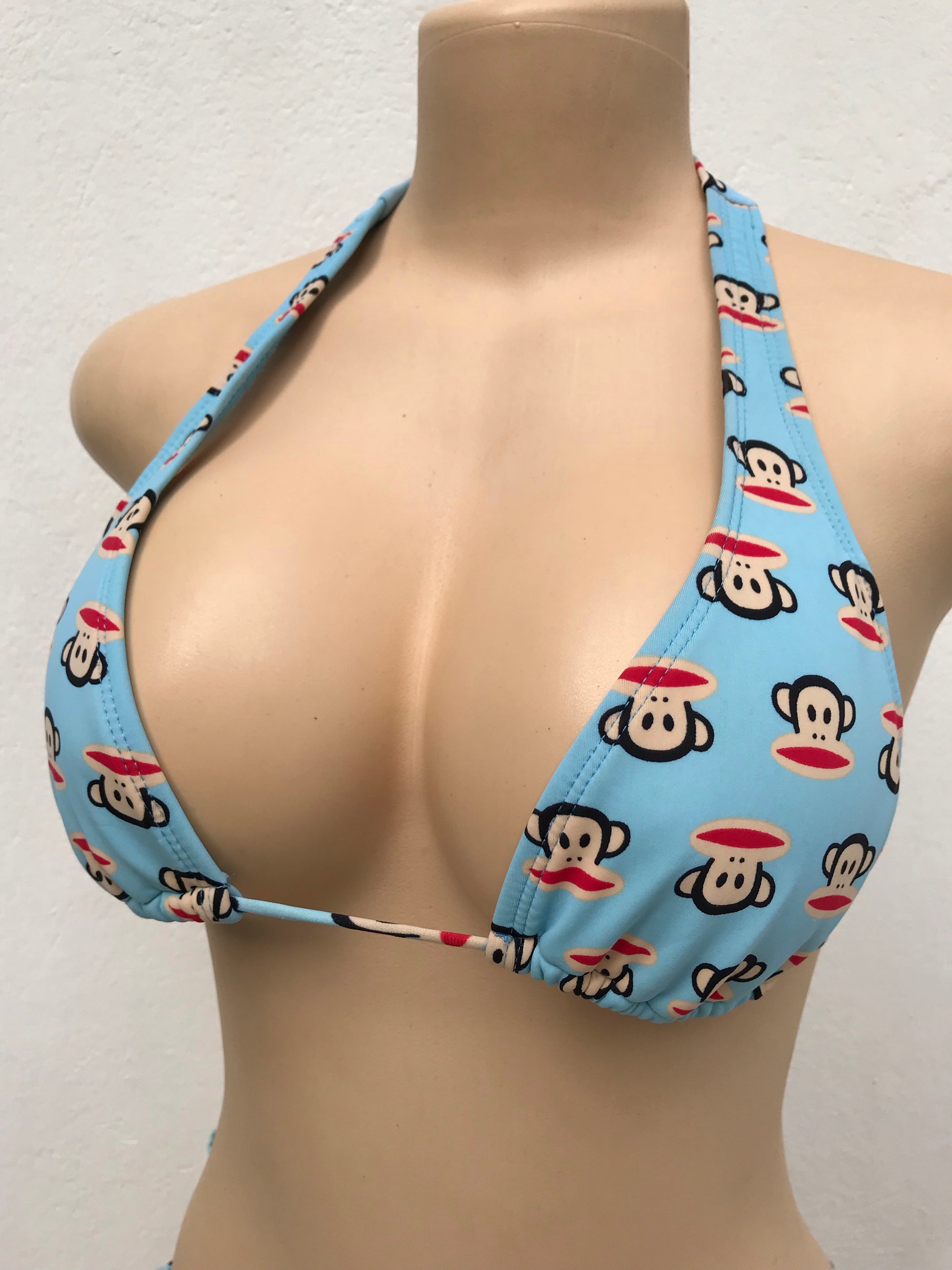 Blue Monkey Bikini Set