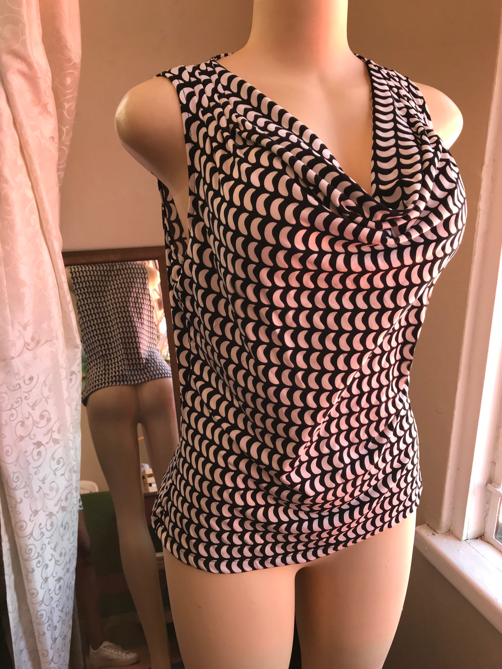 Calvin Klein Monochrome Stretchy Cowl Neck