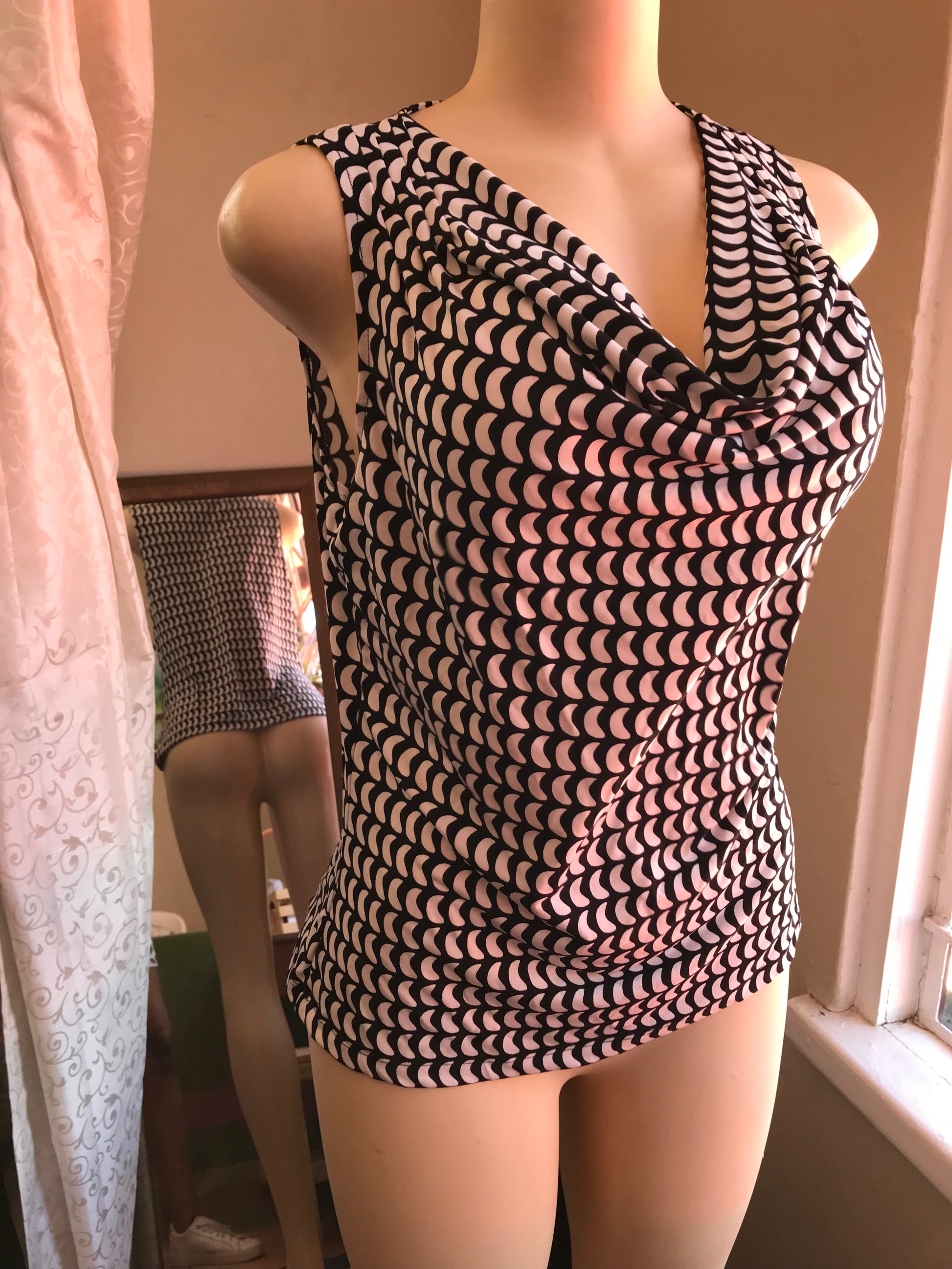 Calvin Klein Monochrome Stretchy Cowl Neck