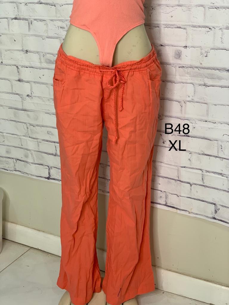 Peach Linen Pants - XL
