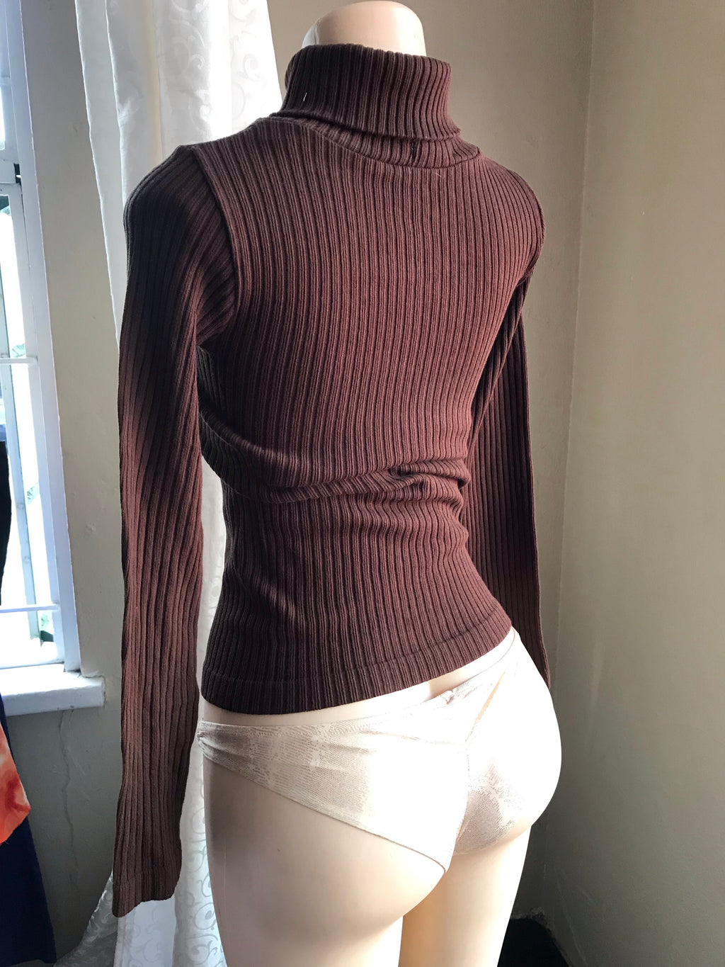 NAVY Ribbed Turtleneck Work / Play S/M