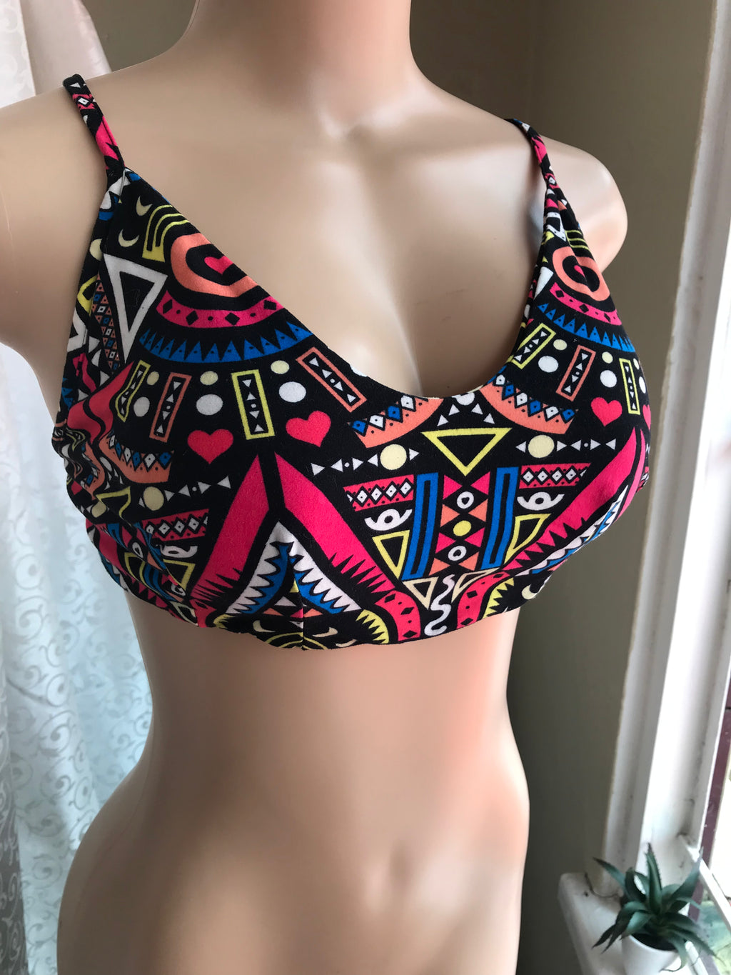 Bright Pop Print Bralette Soft - S/M