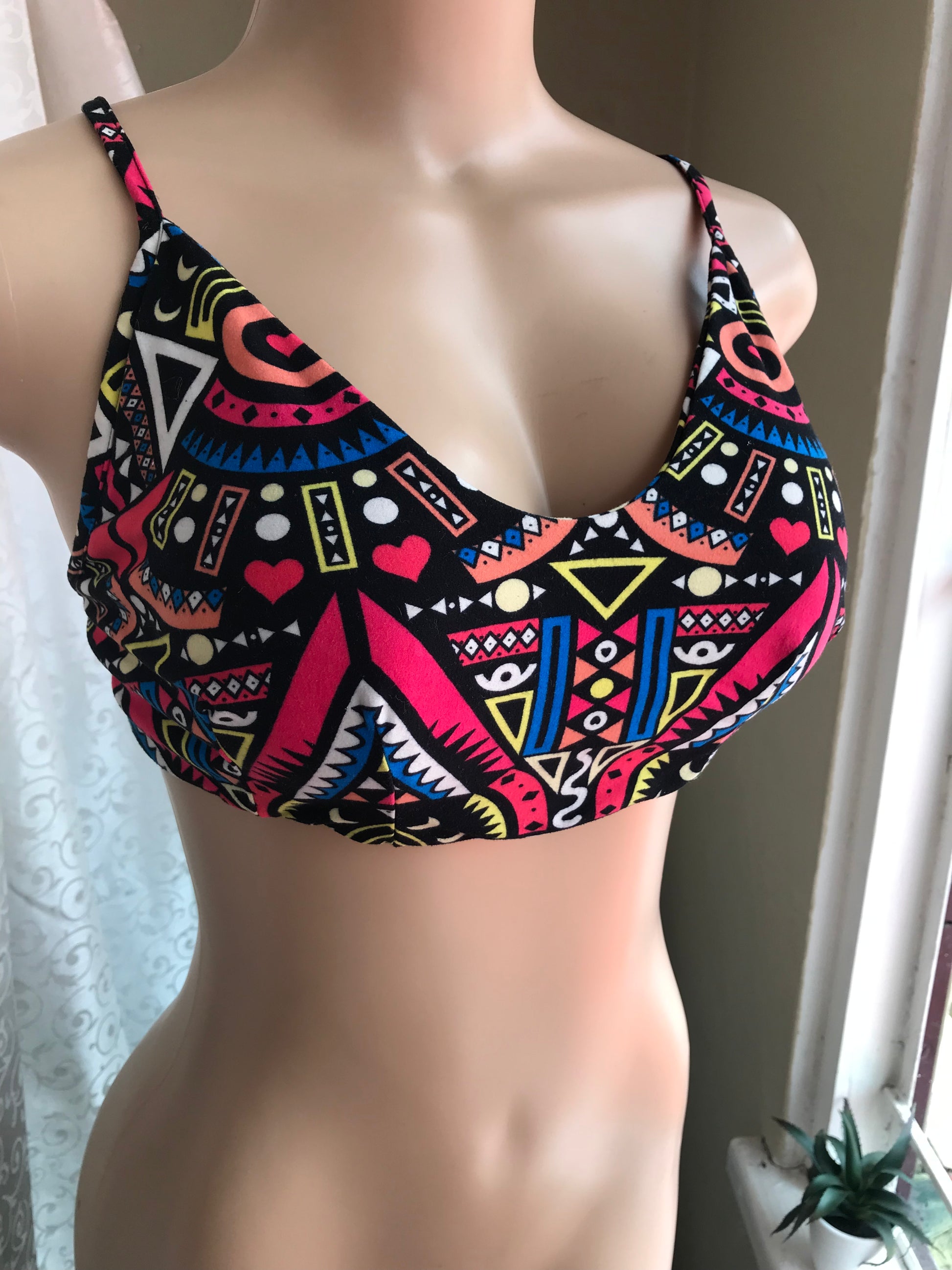 Bright Pop Print Bralette Soft - S/M