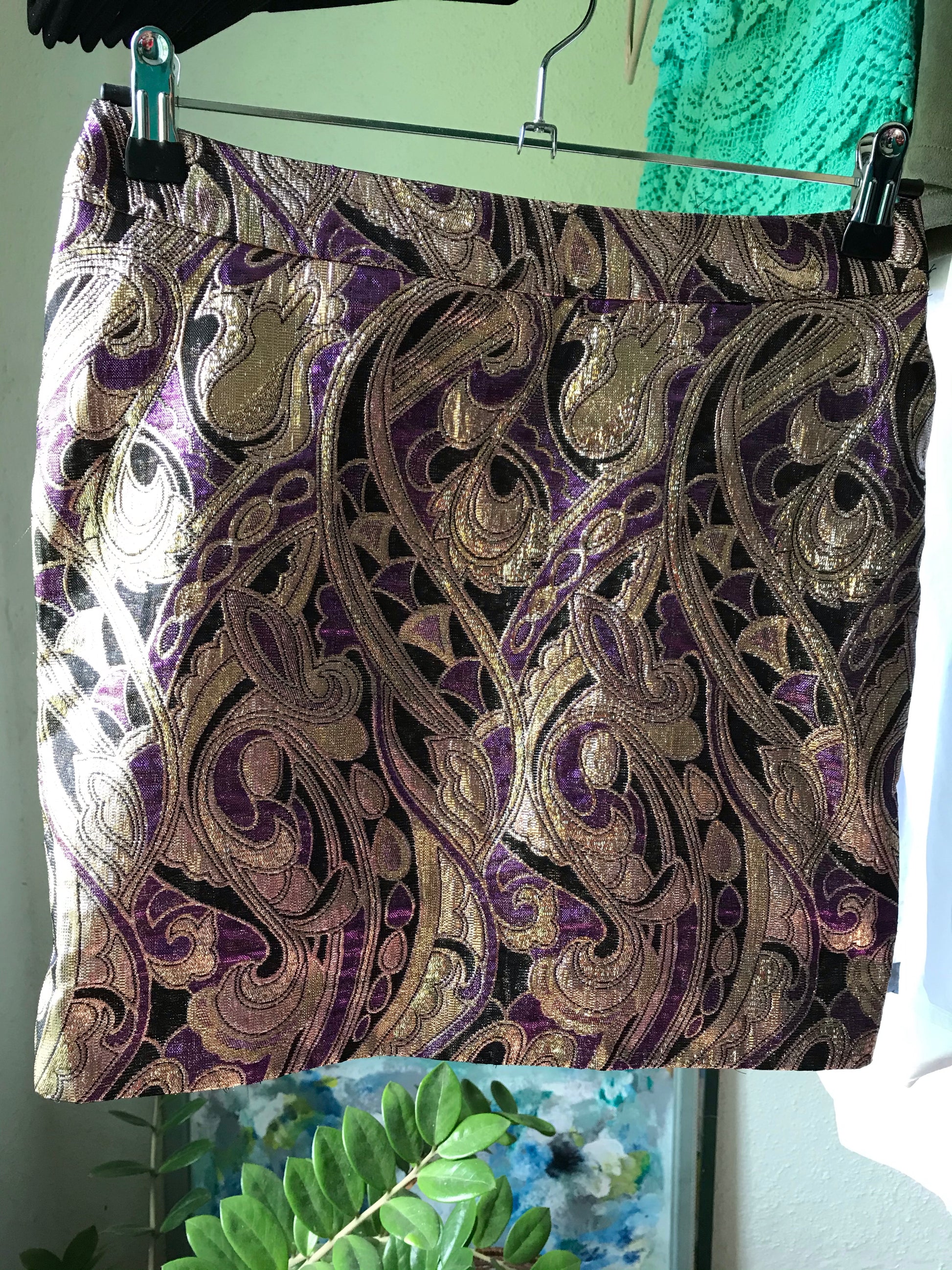 Purple Goldweave Occasion Skirt