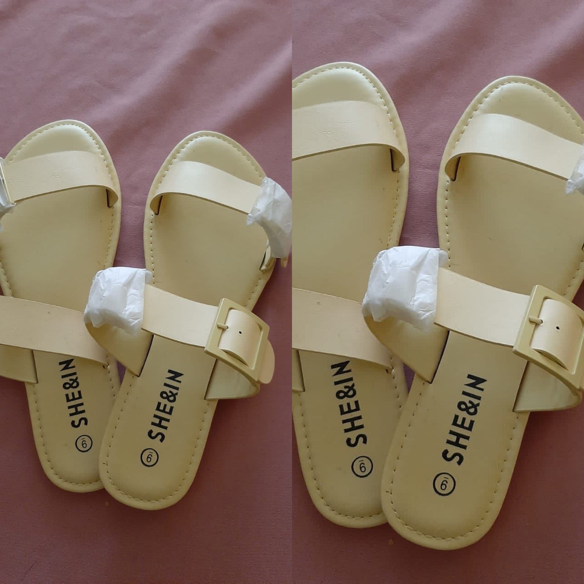 New Cream Minimal Sandals Sz 9