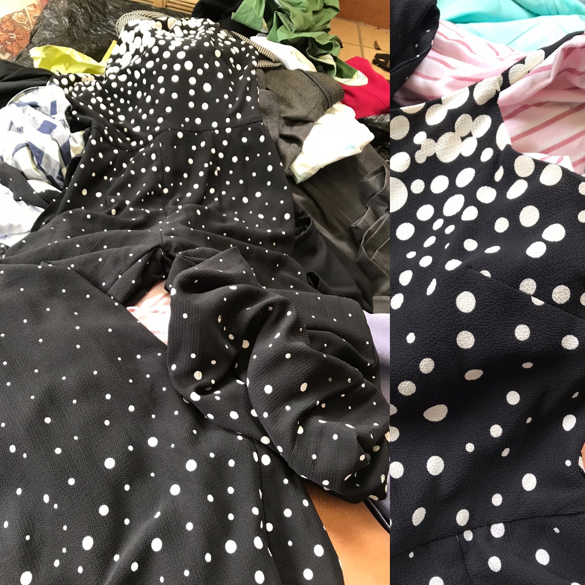 B&W Polka Jumpsuit Semi Casual